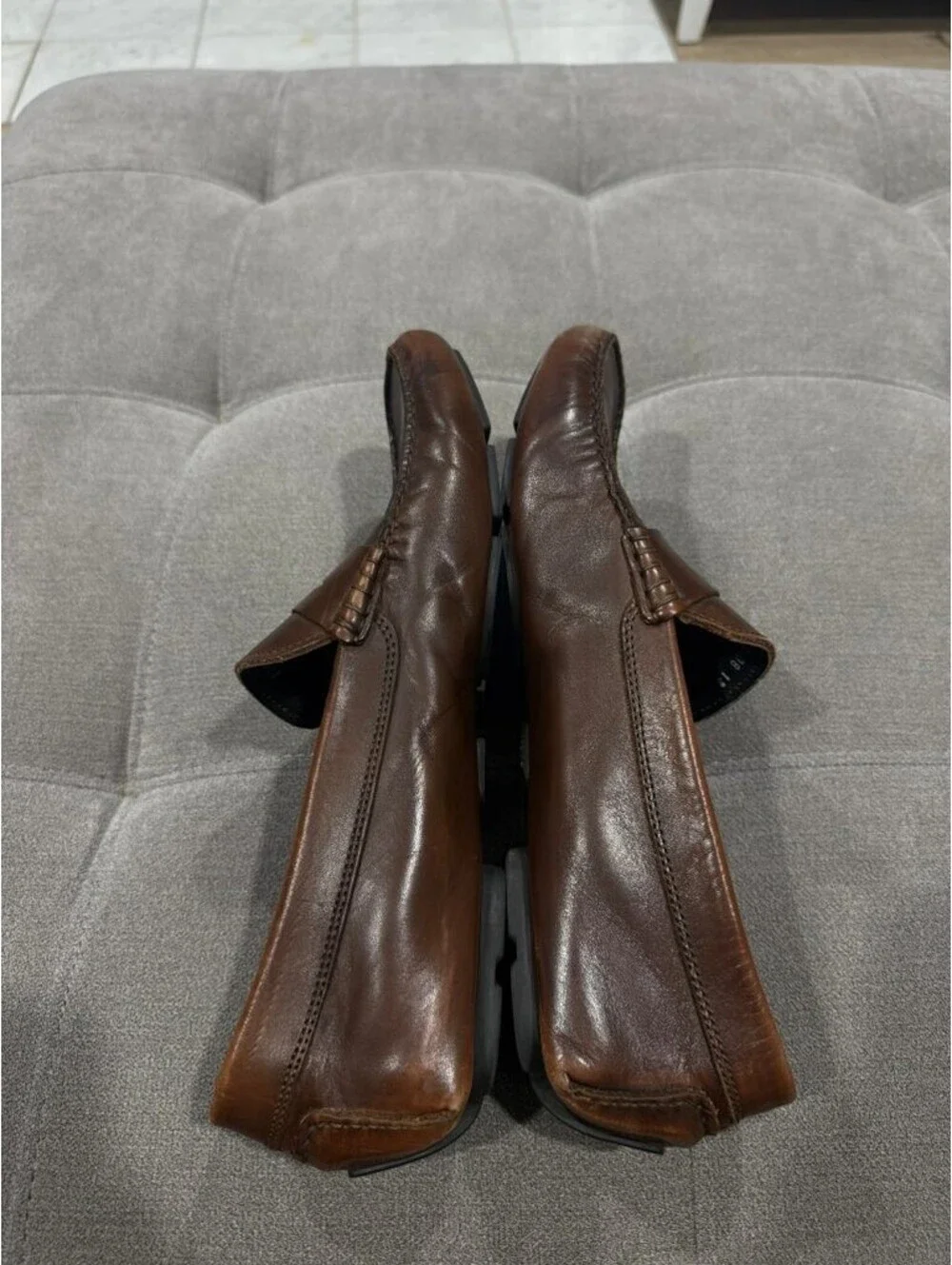 To Boot New York Adam Derrick Brown Leather Driving Loafers